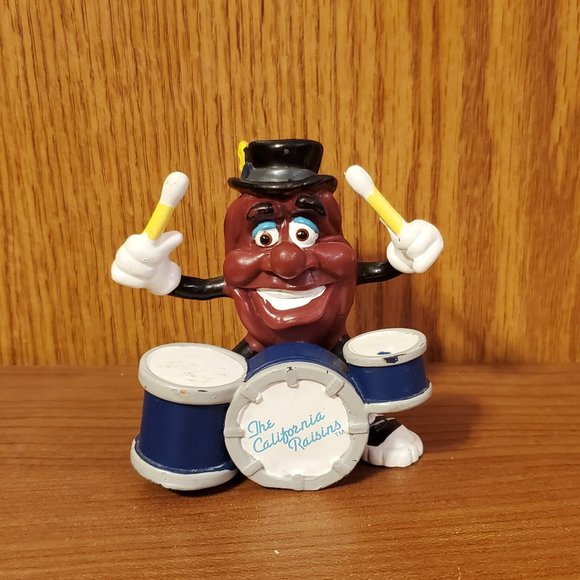 - Vintage California Raisins Figurine Drummer - 1988 - Picture 1 of 11